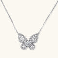 Radiant Butterfly Moissanite Necklace