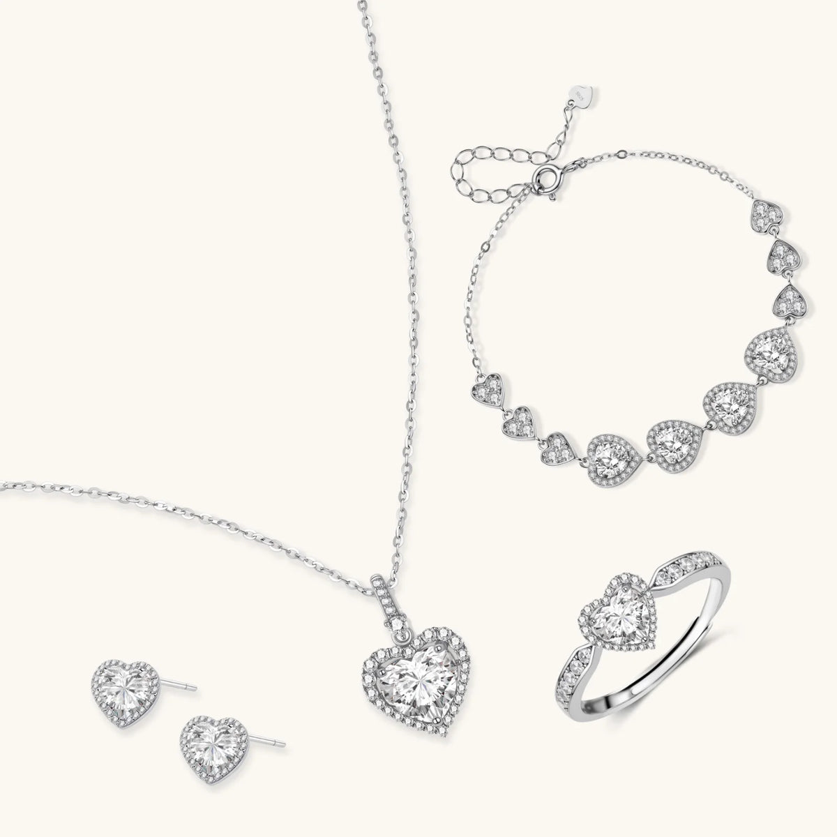 Heart Symphony Moissanite Set