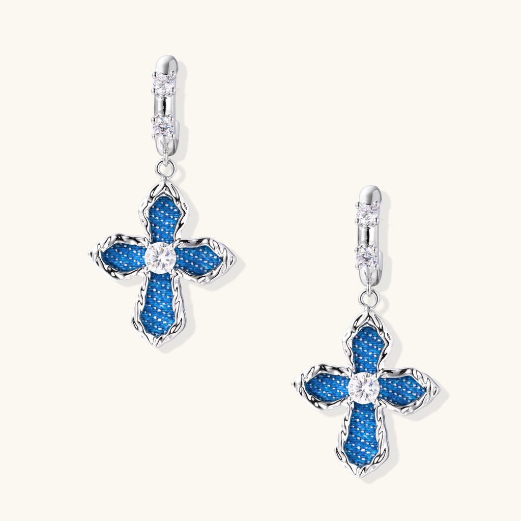 Denim Cross Drops