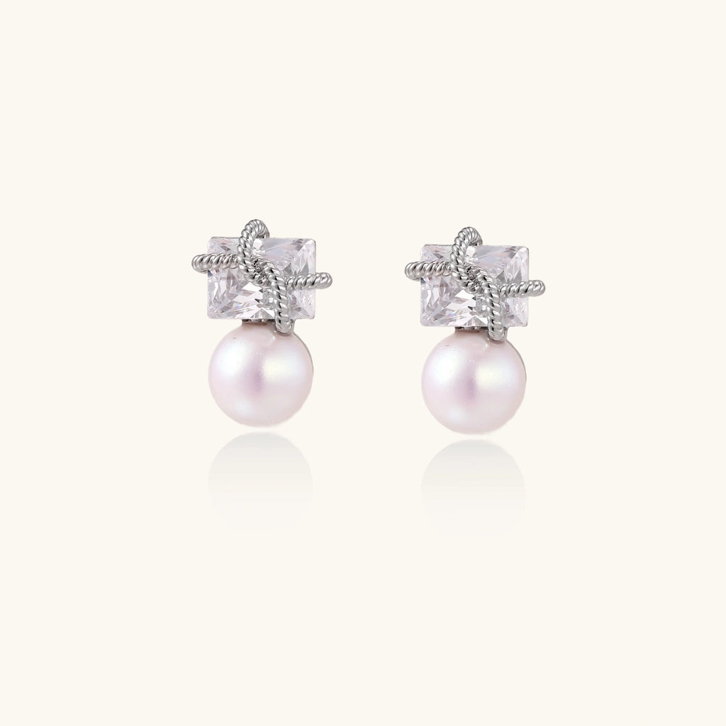 Stardust Pearl Drop Earrings