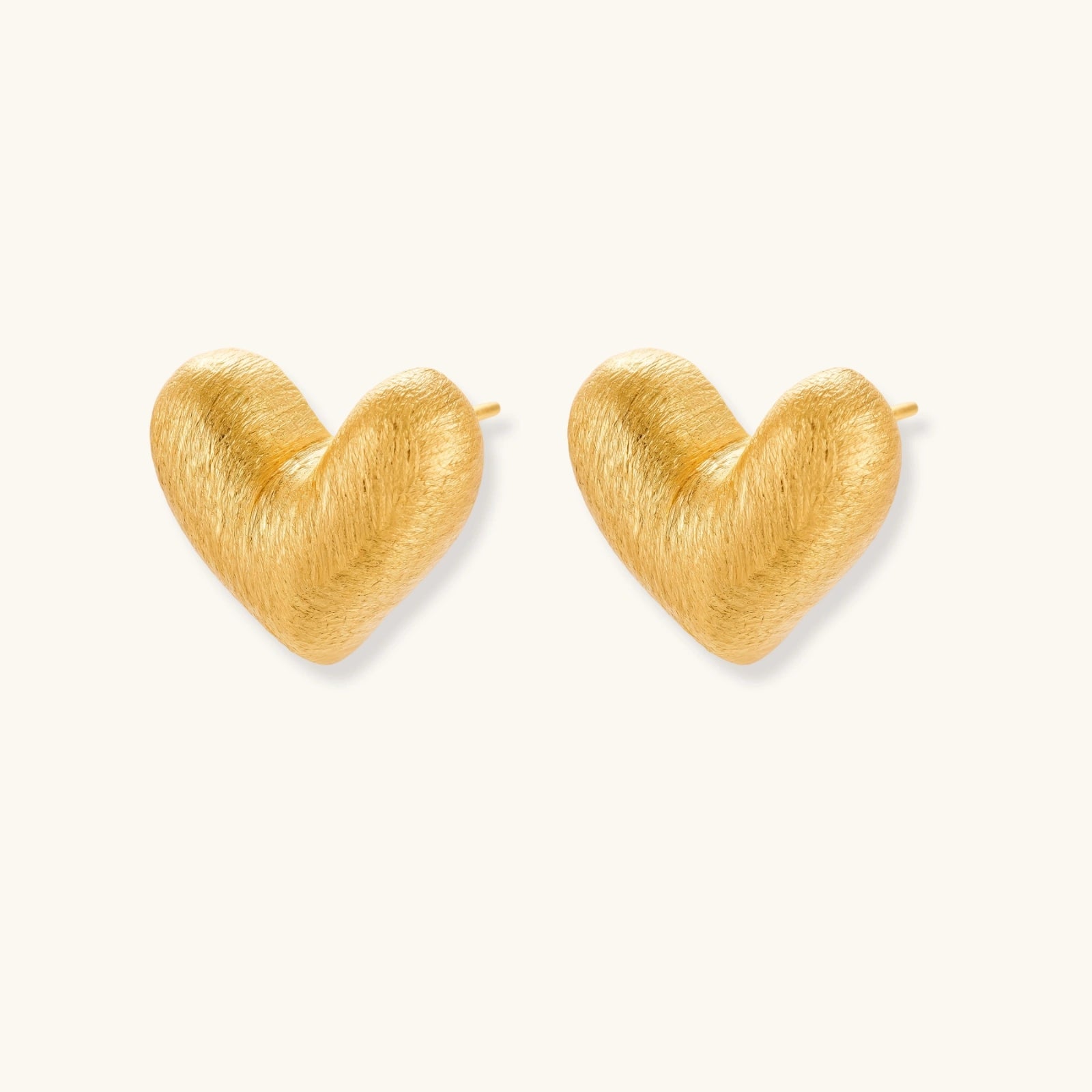 Sculpted Heart Studs