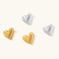 Sculpted Heart Studs