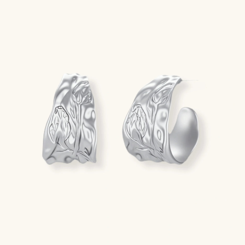 Embossed Floral Hoops
