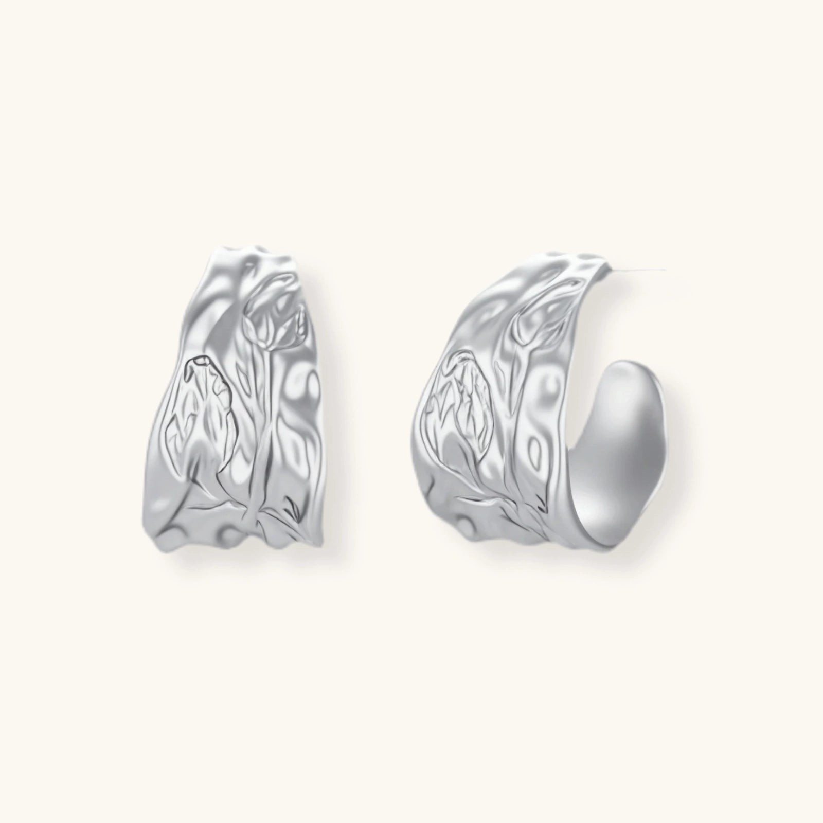 Embossed Floral Hoops