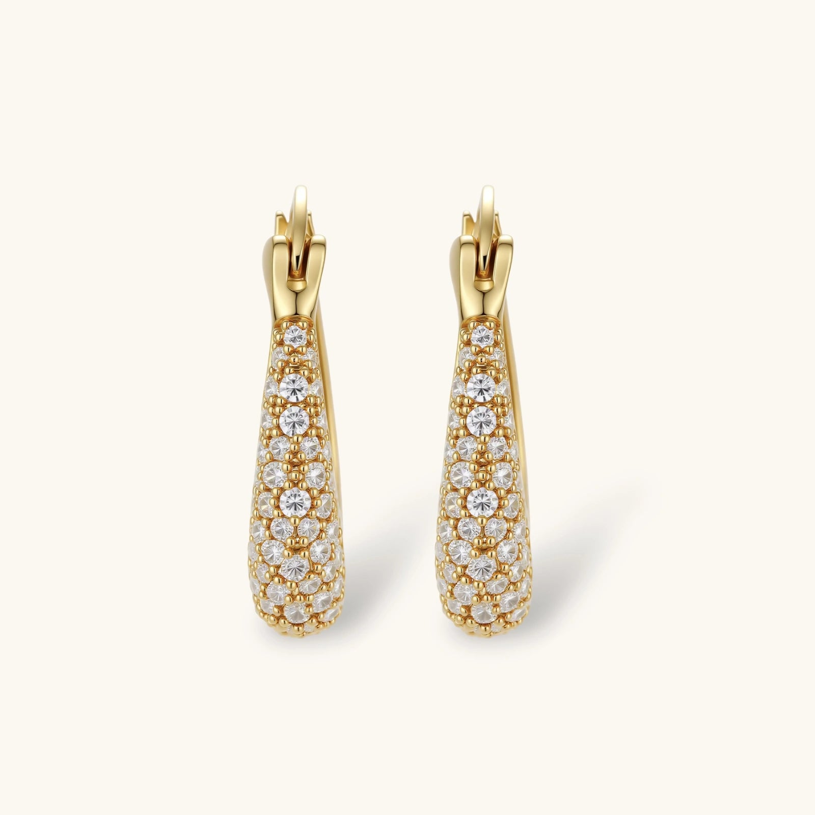 Pavé Crystal Hoops