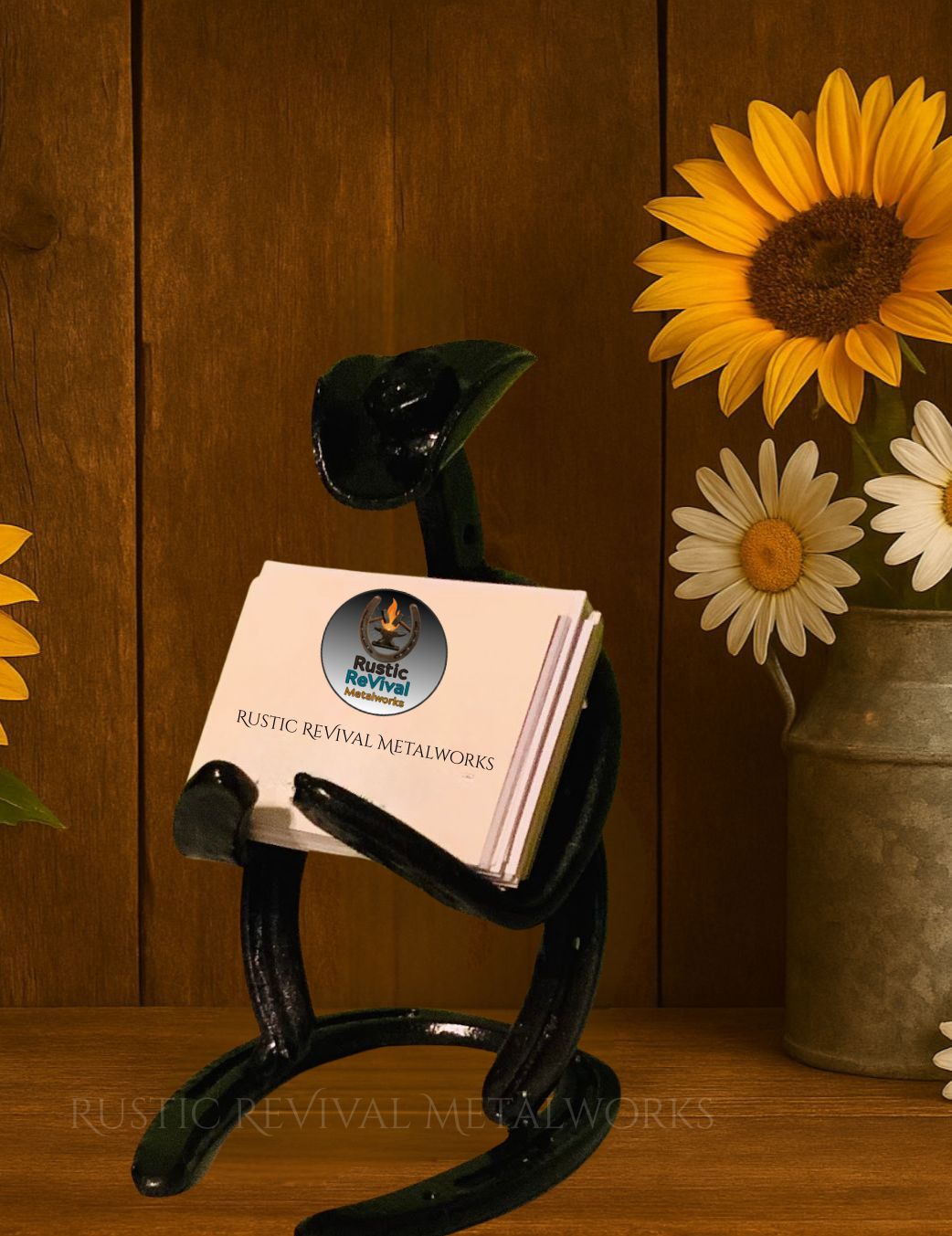 Horseshoe Cowboy Business Card Holder