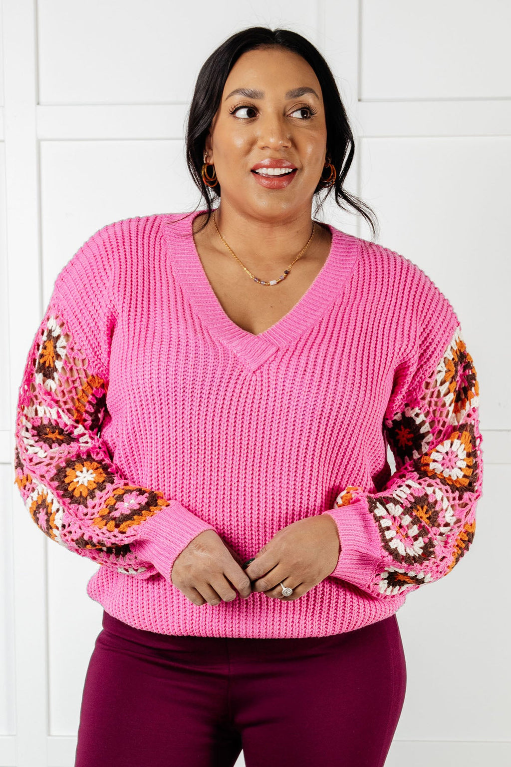 V-Neck Knit Sweater