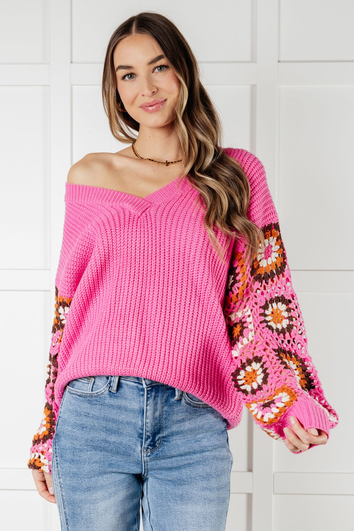 V-Neck Knit Sweater
