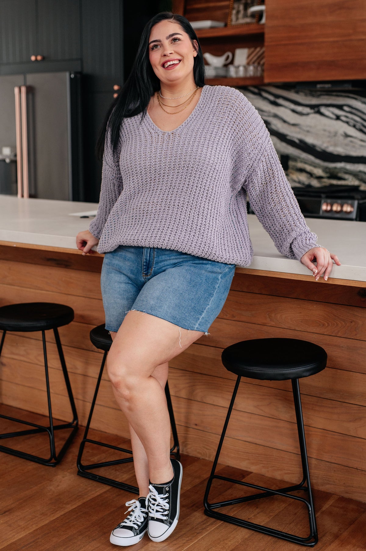 Chunky V-Neck Sweater