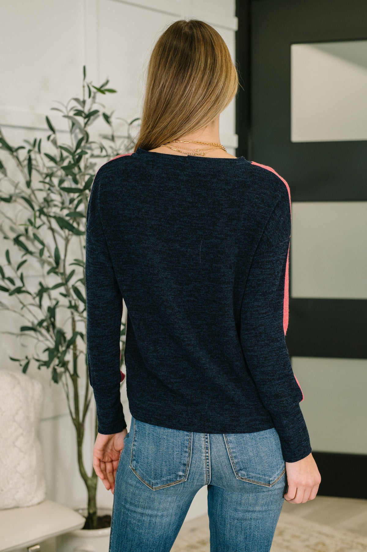 Color Block Long Sleeve Top