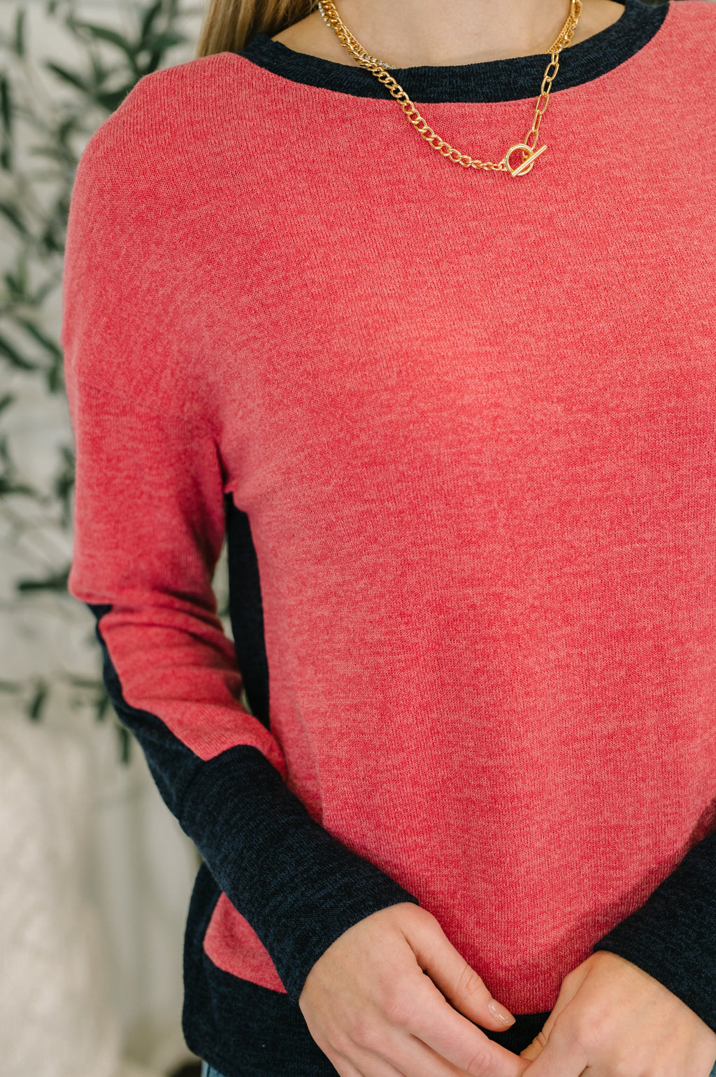 Color Block Long Sleeve Top