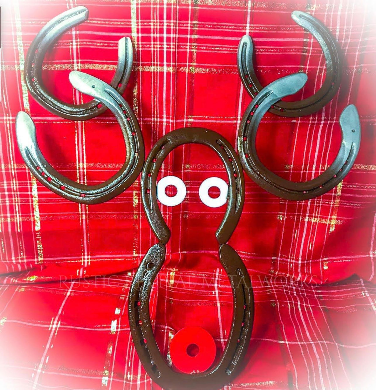 Rudolph Horseshoe Reindeer Wall Décor