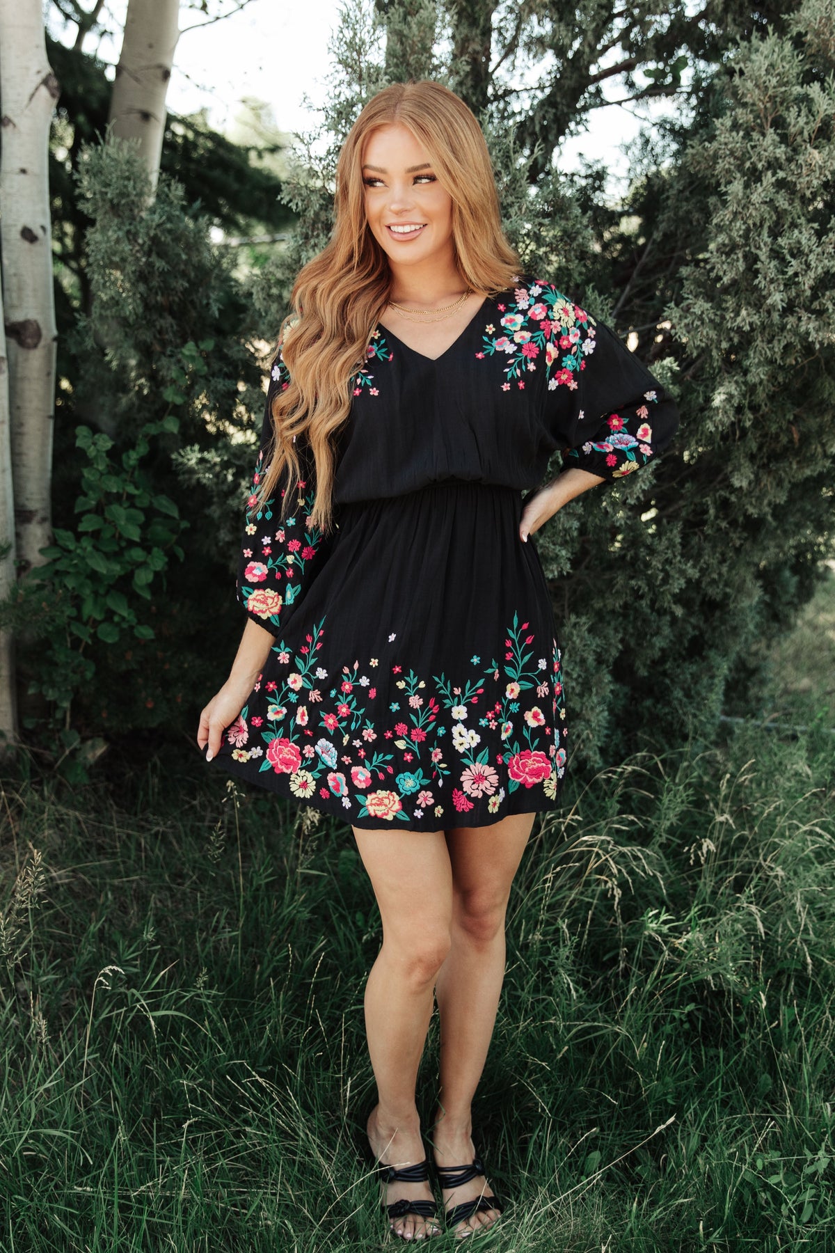 Floral Embroidered Dress
