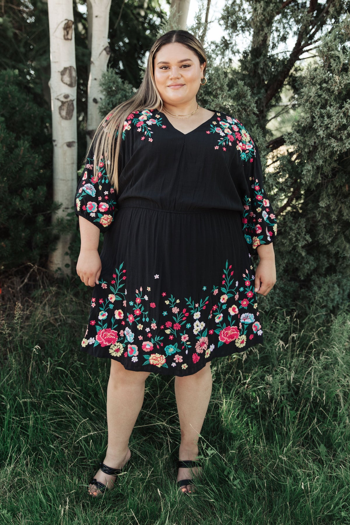 Floral Embroidered Dress