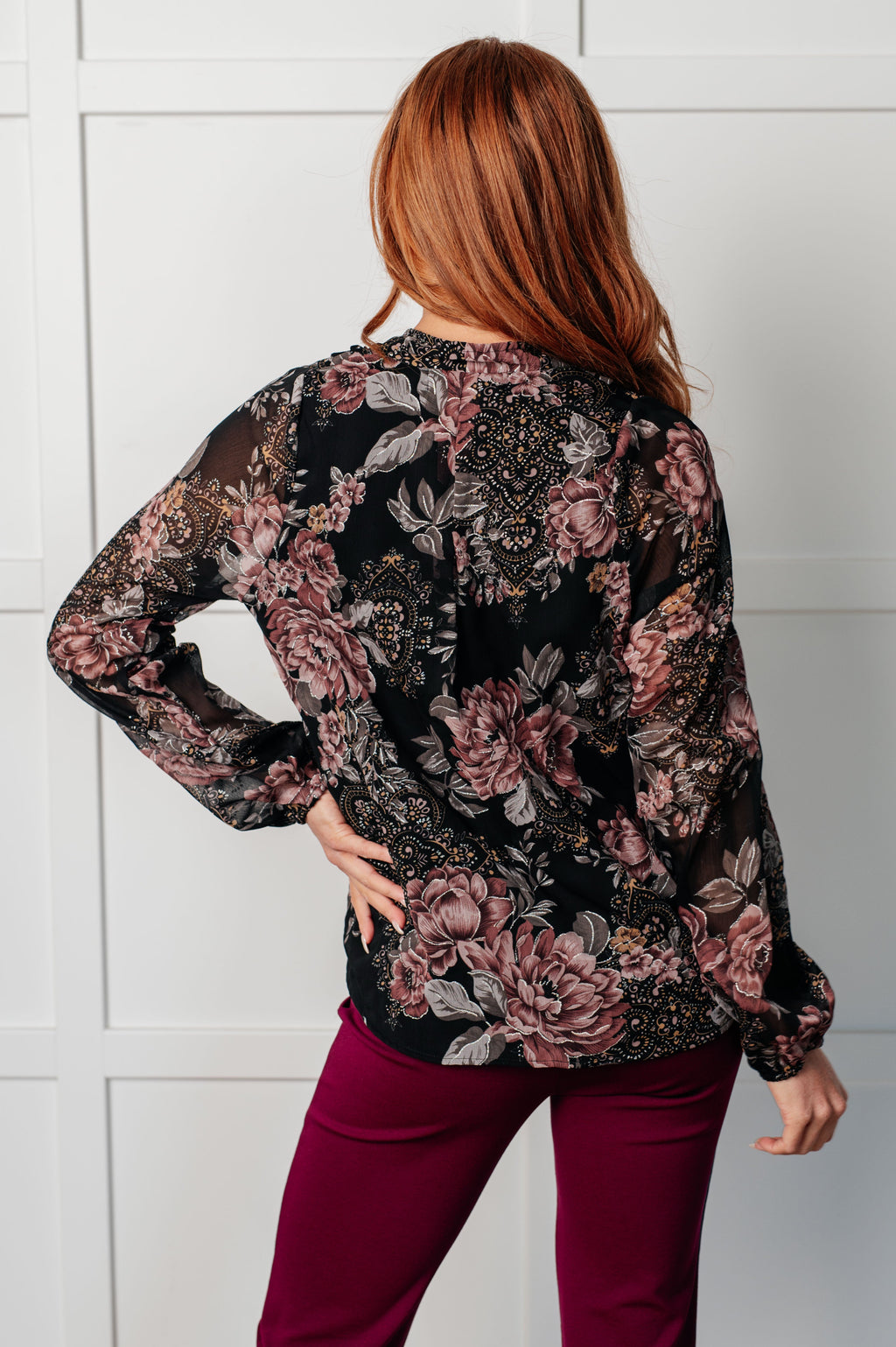 Surplice Floral Blouse