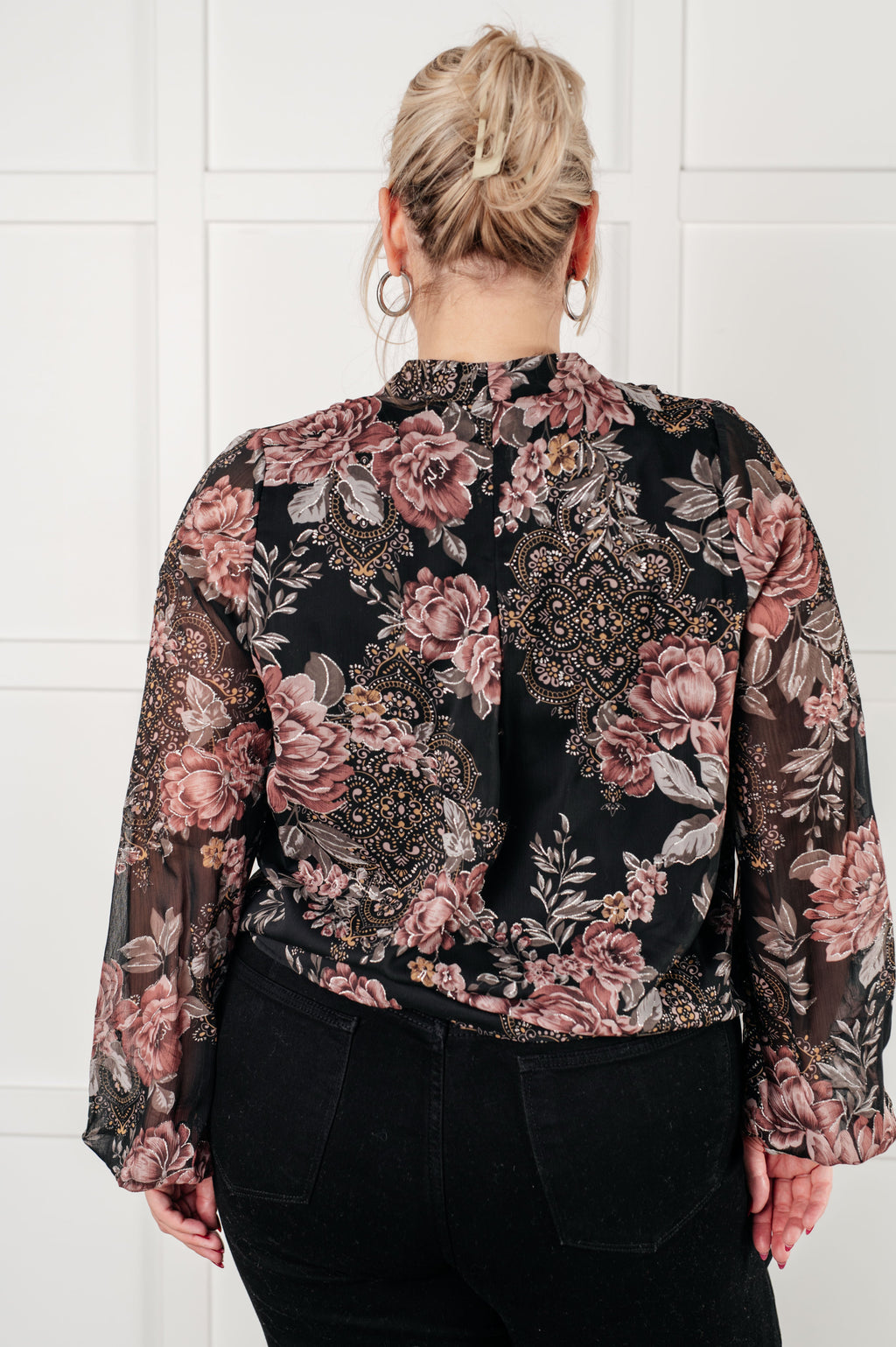 Surplice Floral Blouse