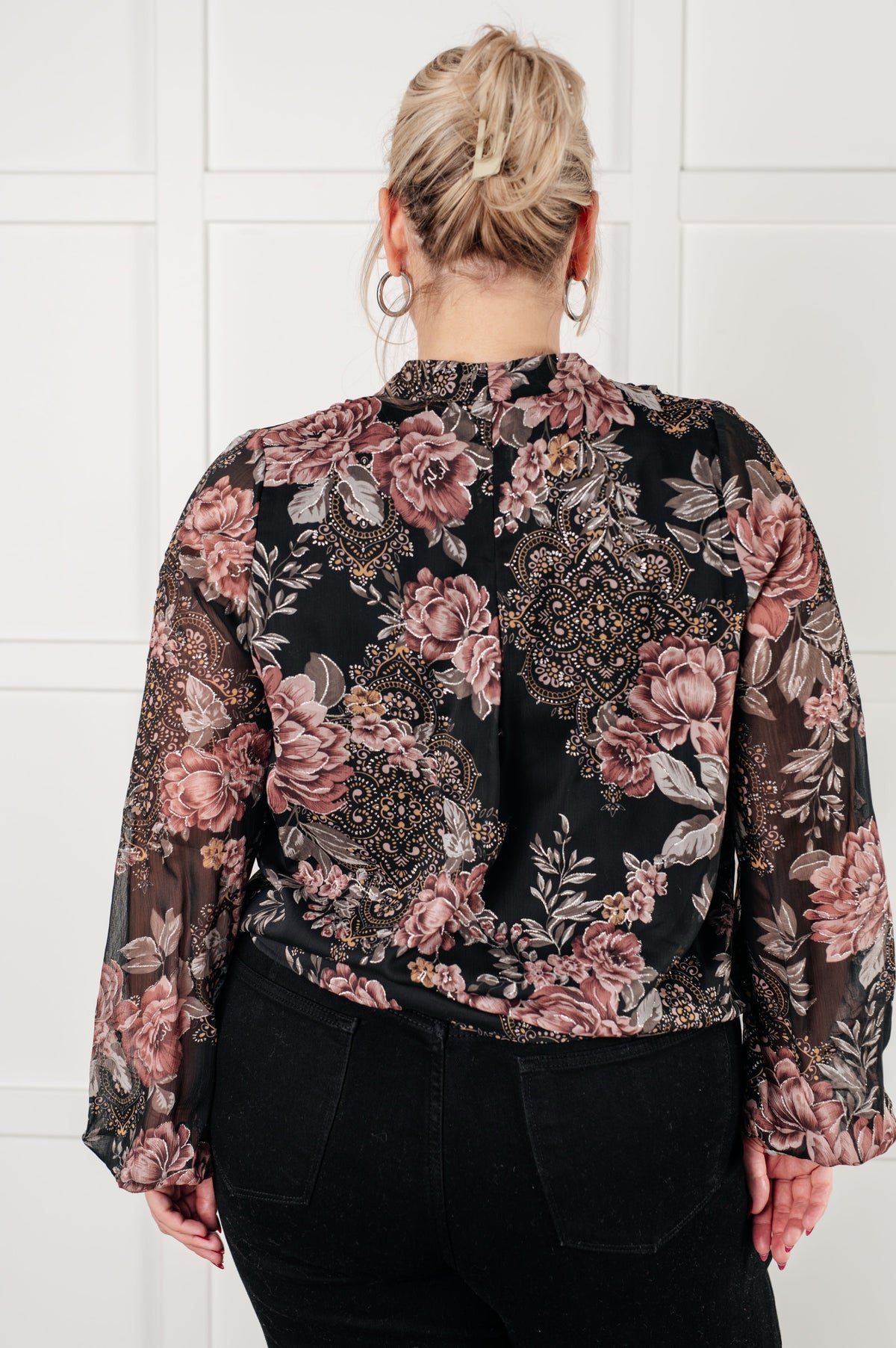 Surplice Floral Blouse