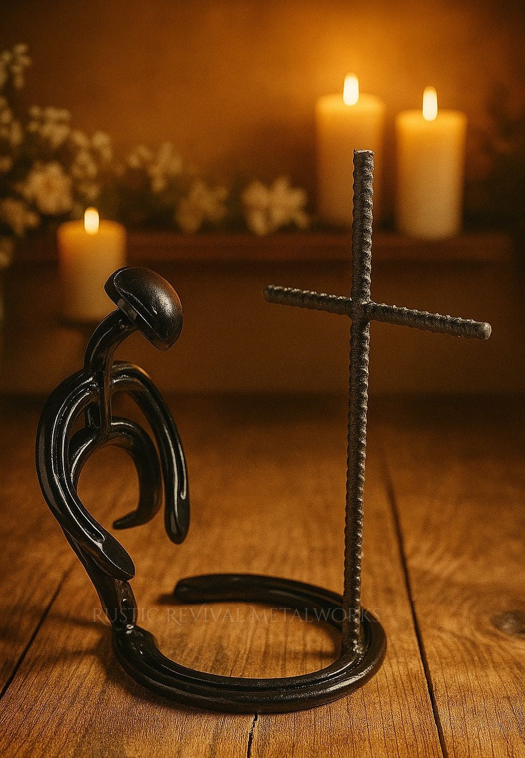 Kneeling Cowboy at the Cross