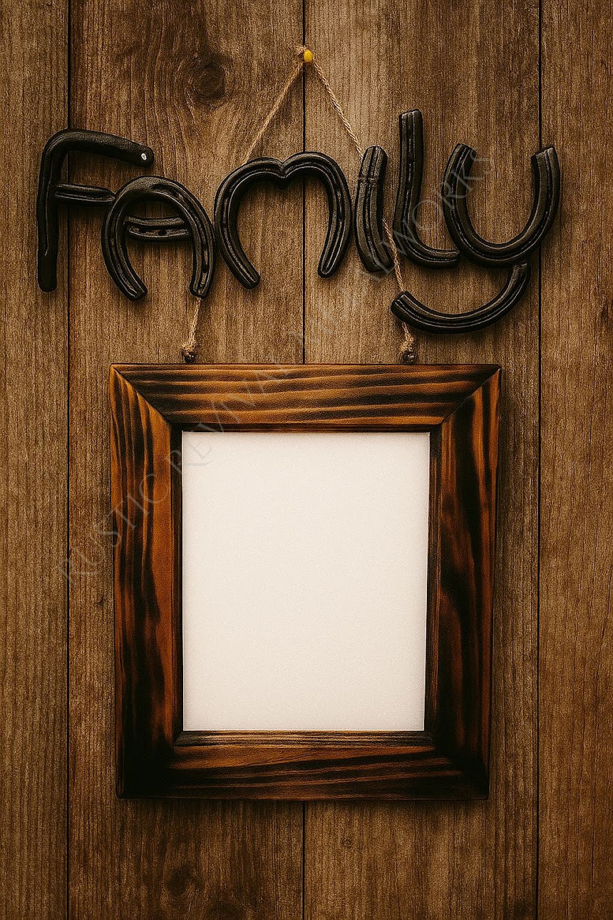 Family Horseshoe Picture Frame