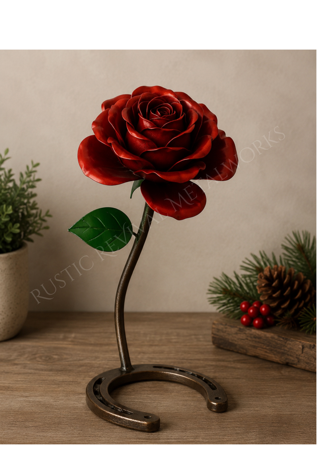 Handcrafted Metal Rose