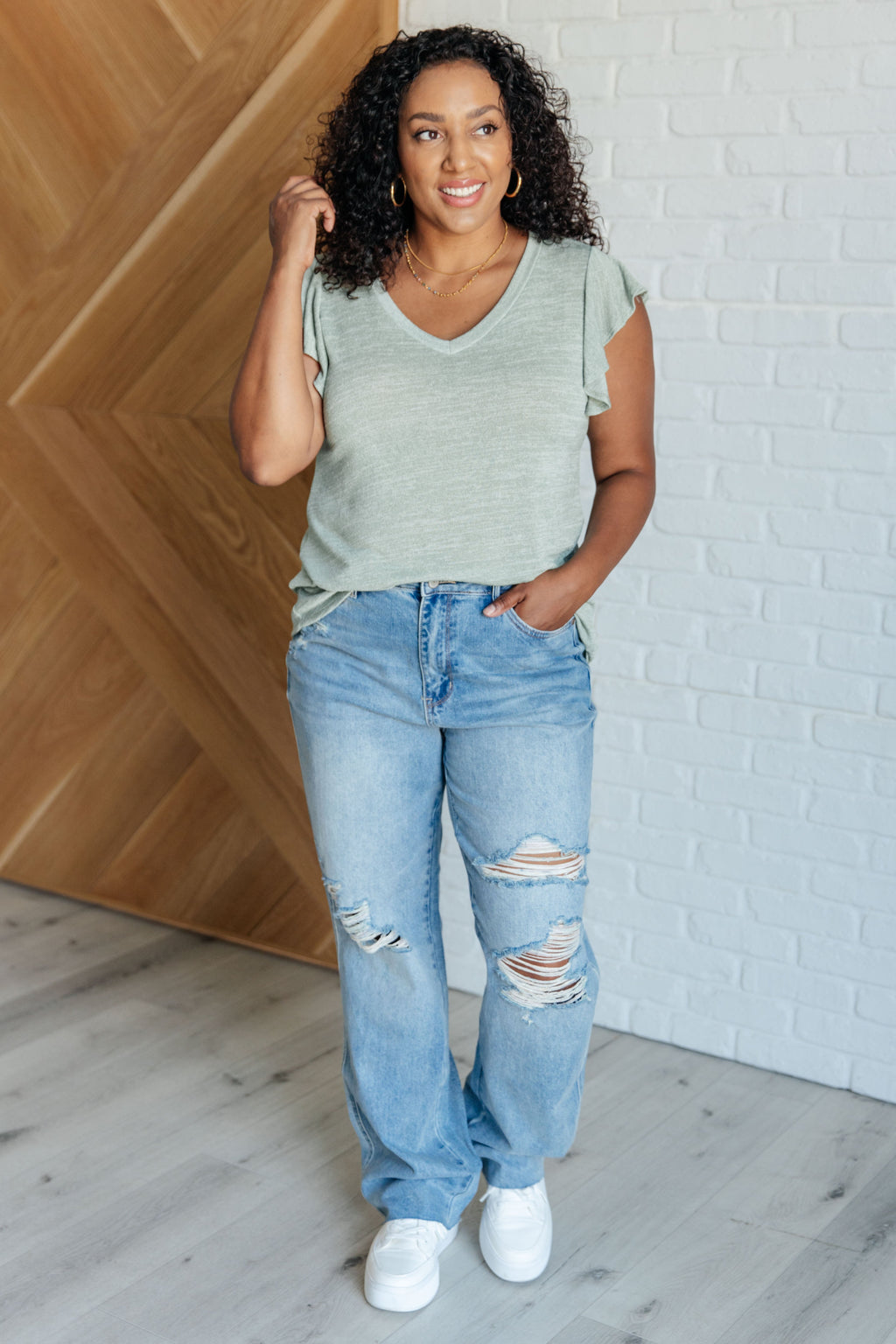 Flutter Sleeve Top