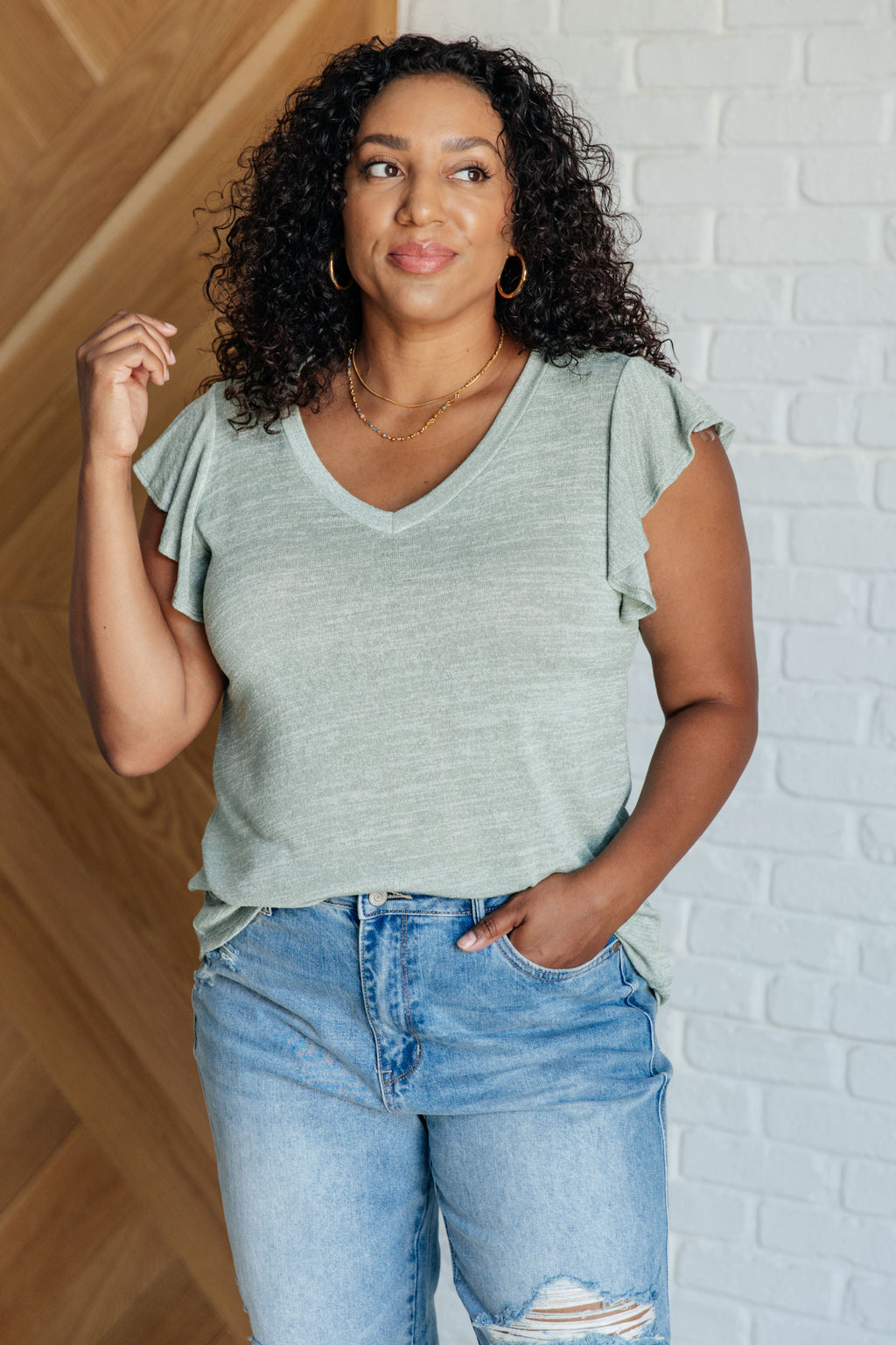 Flutter Sleeve Top
